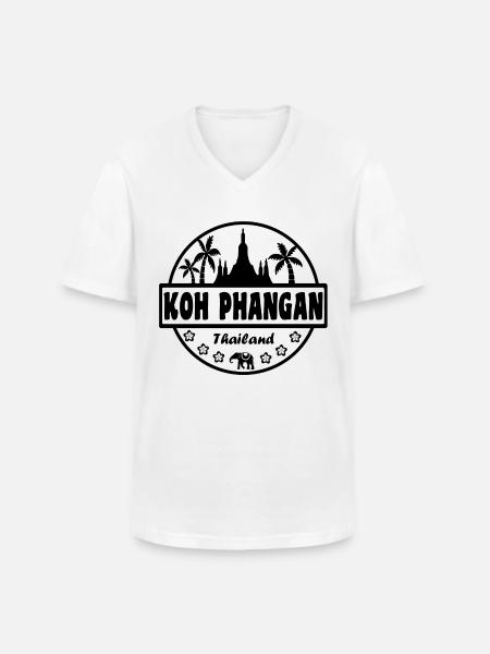 Koh Phangan Thailand - Männer-T-Shirt mit V-Ausschnitt - Weiß