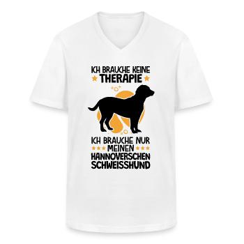 Brauche nur meinen Hannoverscher Schweißhund - Männer-T-Shirt mit V-Ausschnitt - Weiß - Vorne - AI Model Male 185 light (185cm)