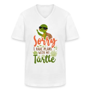 Sea Turtle Tortoise Sunglasses - Männer-T-Shirt mit V-Ausschnitt - Weiß - Vorne - AI Model Male 185 light (185cm)