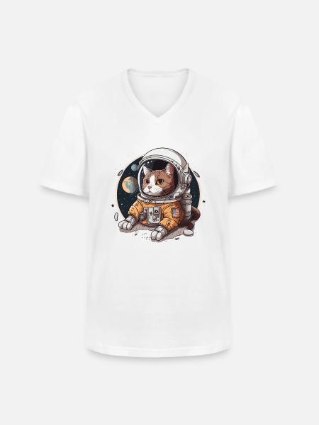 Cosmic Adventure - Men's V-Neck T-Shirt - white