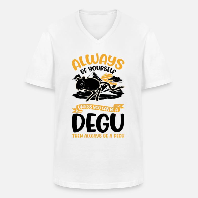 Always be yourself Degu Walddegu - Männer-T-Shirt mit V-Ausschnitt - Weiß