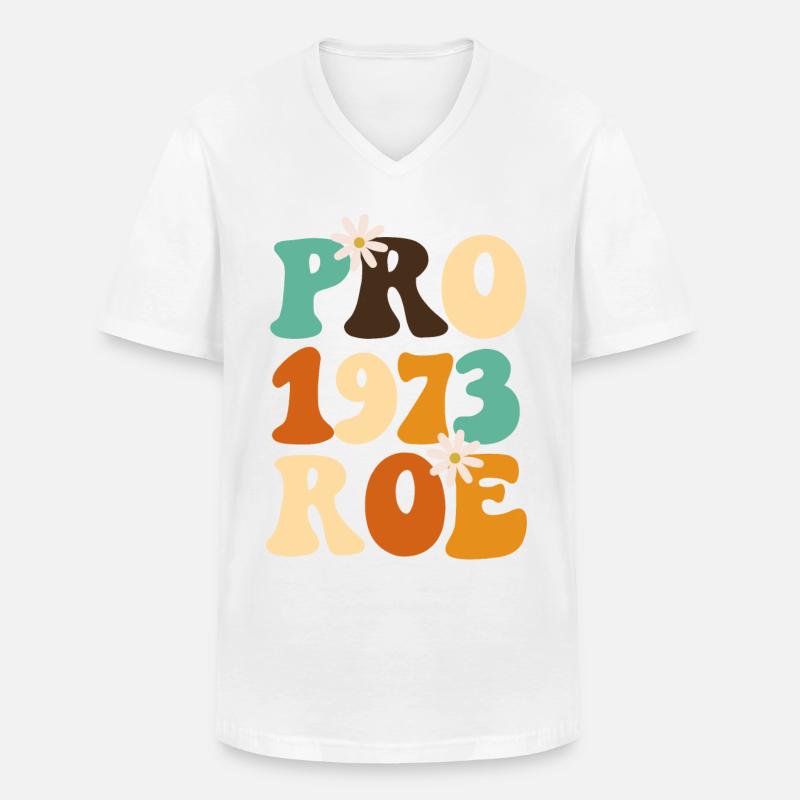 Feminist Pro 1973 Roe - Männer-T-Shirt mit V-Ausschnitt - Weiß