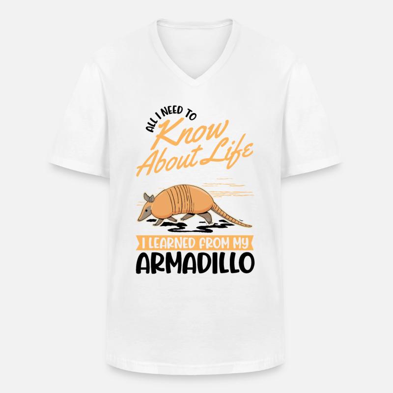 Gürteltier Spruch Armadillo - Männer-T-Shirt mit V-Ausschnitt - Weiß