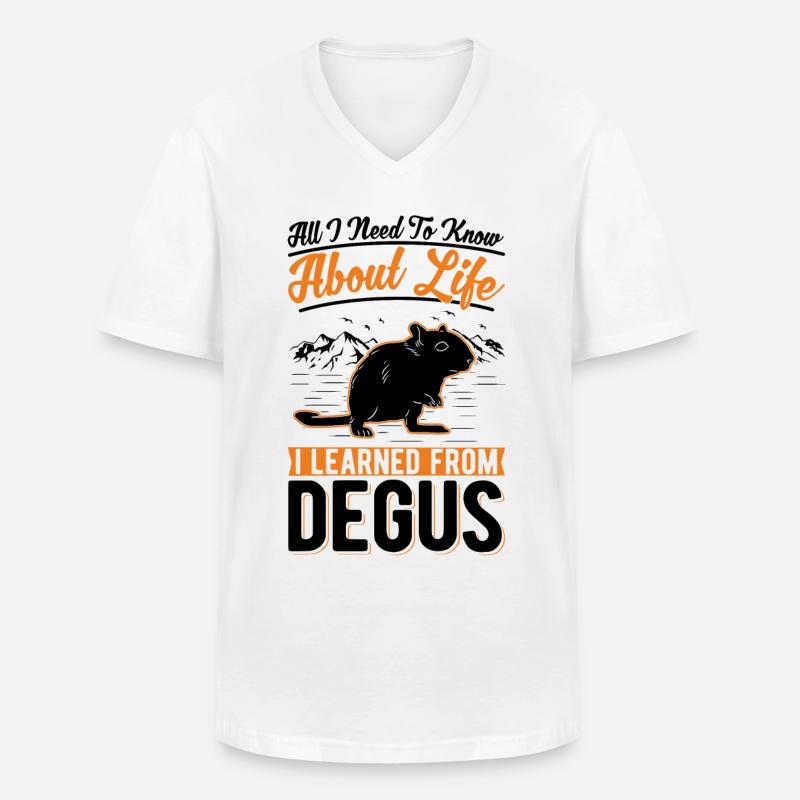 Degu Strauchratte Walddegu - Männer-T-Shirt mit V-Ausschnitt - Weiß