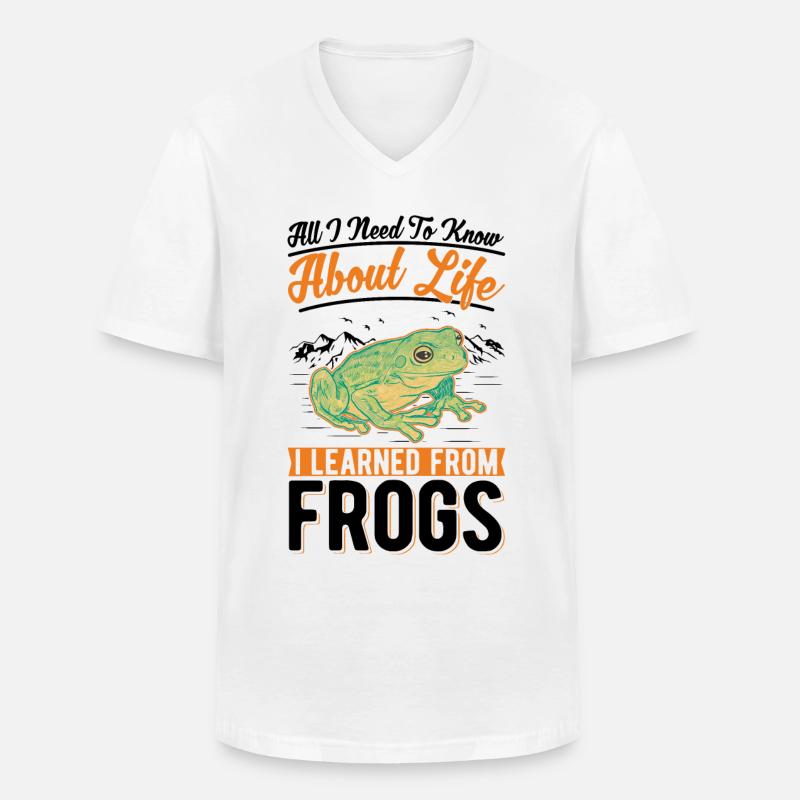 Frog Tree Frog Tree-climbing Frog - Men's V-Neck T-Shirt - white