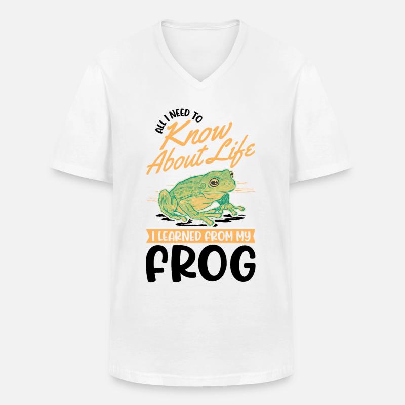 Frosch Laubfrosch Baumsteigerfrosch - Männer-T-Shirt mit V-Ausschnitt - Weiß