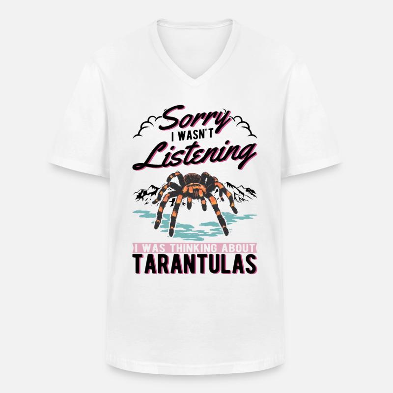 Tarantel Geschenk Spinne Tarantula - Männer-T-Shirt mit V-Ausschnitt - Weiß