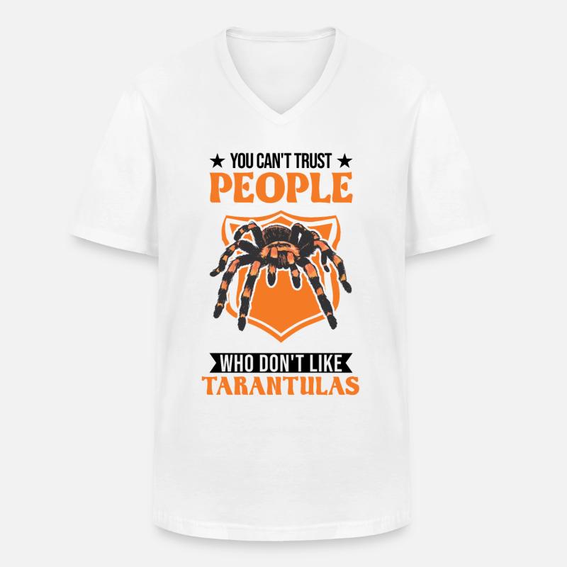 Tarantel Haustier Spinne Tarantula - Männer-T-Shirt mit V-Ausschnitt - Weiß
