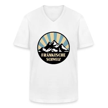 Fränkische Schweiz - Männer-T-Shirt mit V-Ausschnitt - Weiß - Vorne - AI Model Male 185 light (185cm)