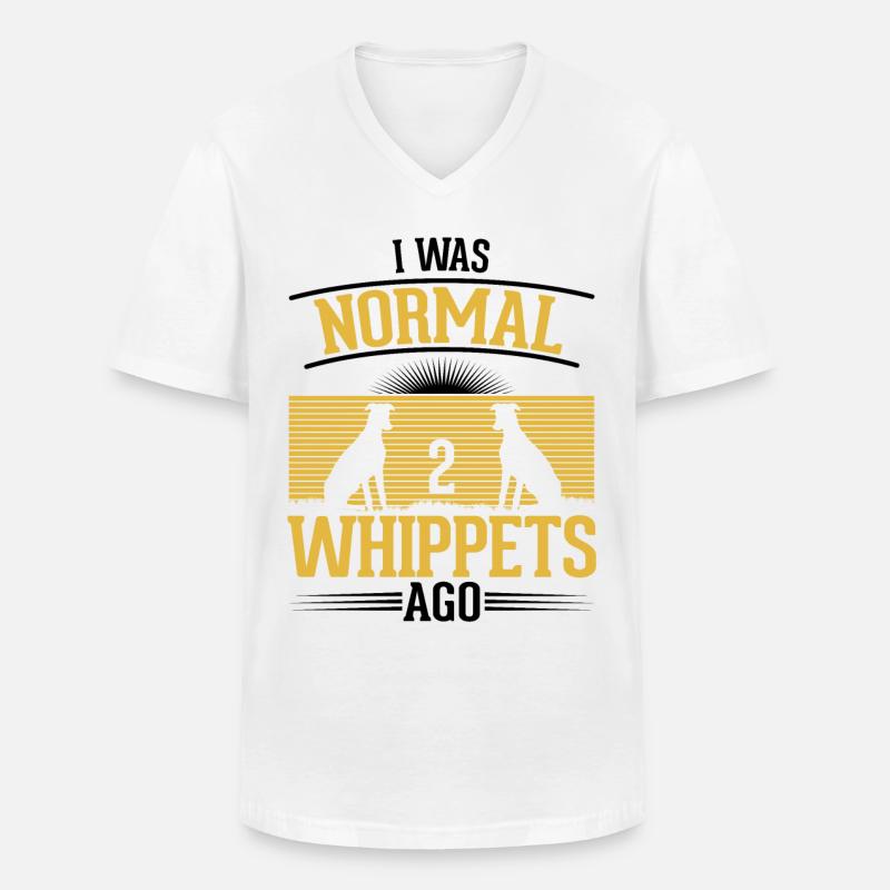 Whippet Hund Windhund Sighthound - Männer-T-Shirt mit V-Ausschnitt - Weiß