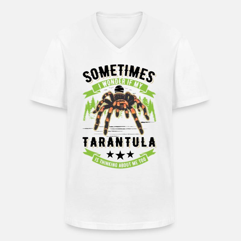 Tarantel Spinne Tarantula - Männer-T-Shirt mit V-Ausschnitt - Weiß