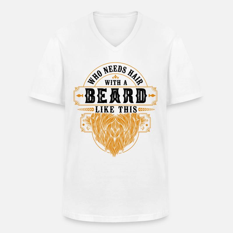 Beard Lover Bearded Man Ginger - Männer-T-Shirt mit V-Ausschnitt - Weiß