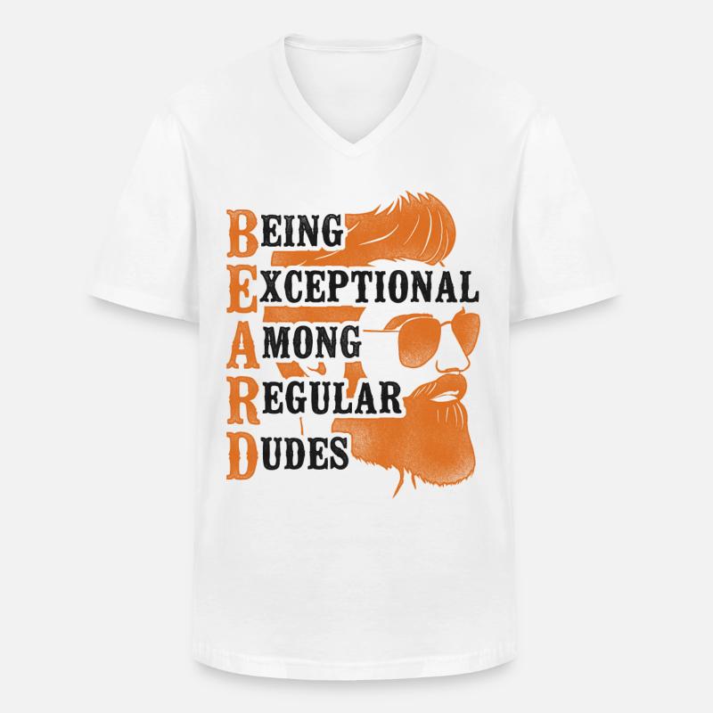 Beard Lover Bearded Man Ginger - Männer-T-Shirt mit V-Ausschnitt - Weiß