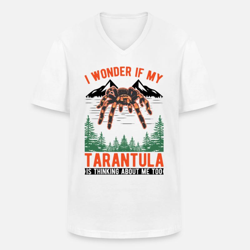 Tarantel Spinne Tarantula - Männer-T-Shirt mit V-Ausschnitt - Weiß