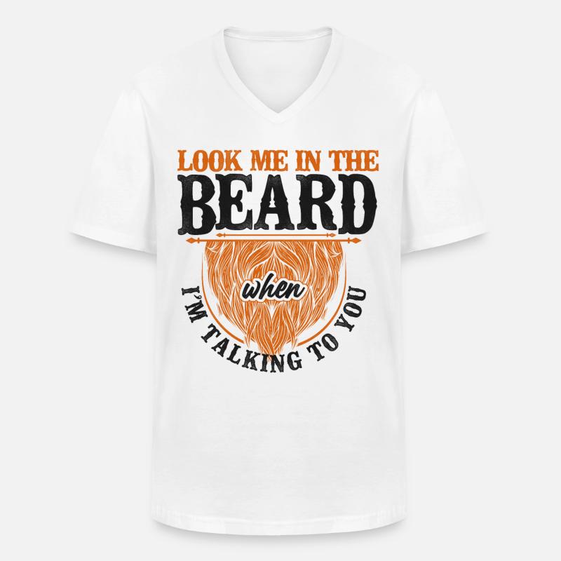 Beard Lover Bearded Man Ginger - Männer-T-Shirt mit V-Ausschnitt - Weiß
