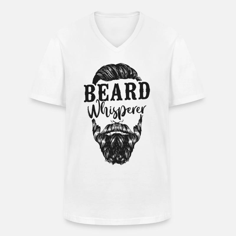 Beard Lover Bearded Man Beard - Männer-T-Shirt mit V-Ausschnitt - Weiß