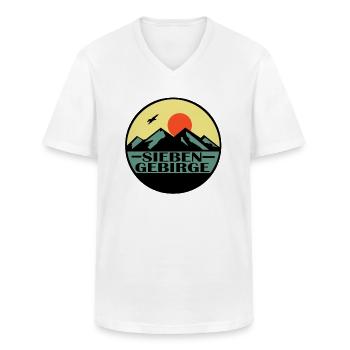 Siebengebirge - Männer-T-Shirt mit V-Ausschnitt - Weiß - Vorne - AI Model Male 185 light (185cm)