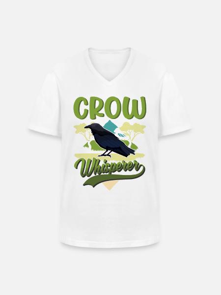 Kraaien Fluisteraar Raai Kraai Kraai Fokker - Klassiek mannen T-shirt met V-hals - wit