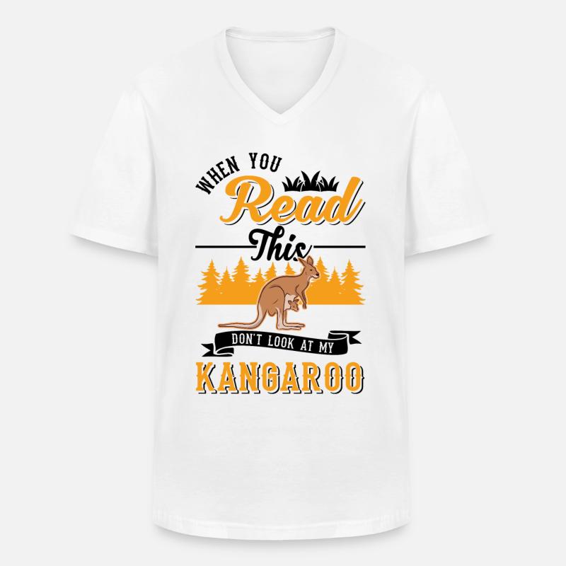Australisches Känguru Australien Kangaroo - Männer-T-Shirt mit V-Ausschnitt - Weiß