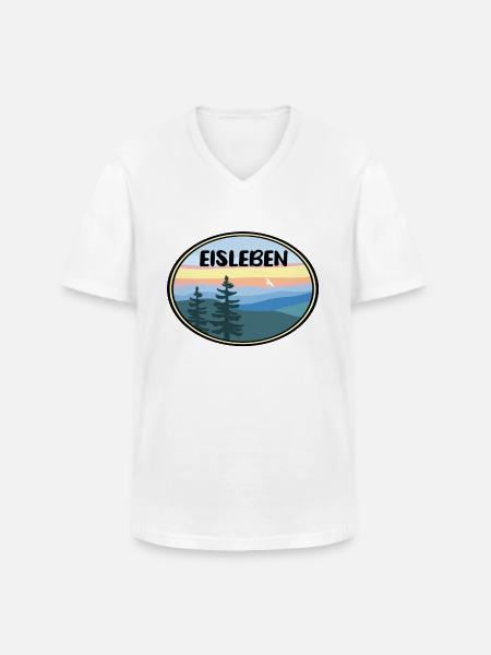 Eisleben - Männer-T-Shirt mit V-Ausschnitt - Weiß