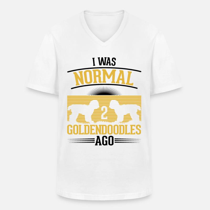 Goldendoodle Geschenk - Männer-T-Shirt mit V-Ausschnitt - Weiß