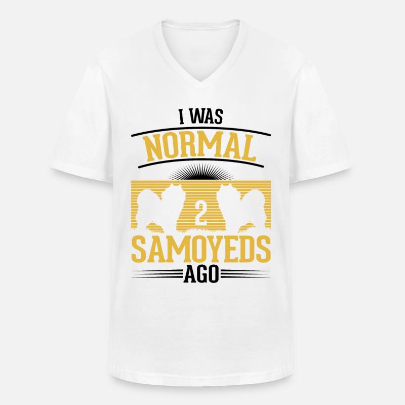 Samojede Schlittenhund Samojeden - Männer-T-Shirt mit V-Ausschnitt - Weiß