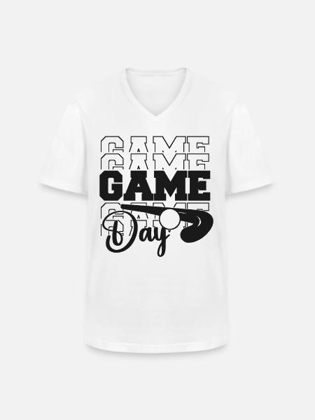 Field Hockey Game Day - Men's V-Neck T-Shirt - white