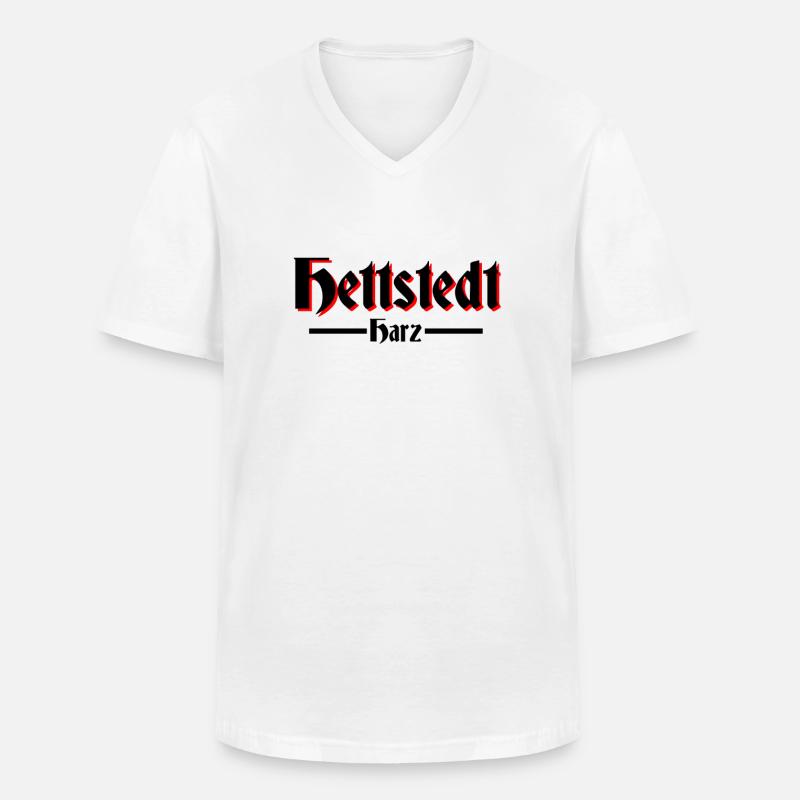 Hettstedt - Männer-T-Shirt mit V-Ausschnitt - Weiß