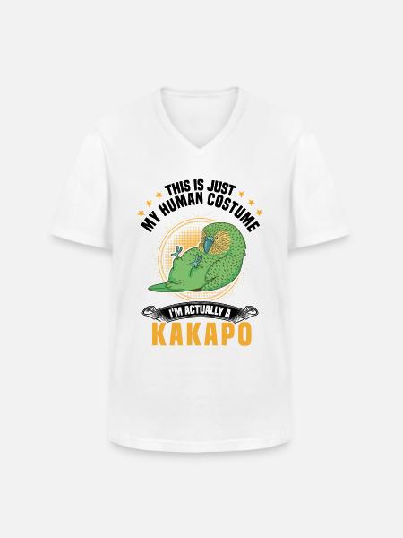 Kakapo Costume Flightless Parrot - Men's V-Neck T-Shirt - white