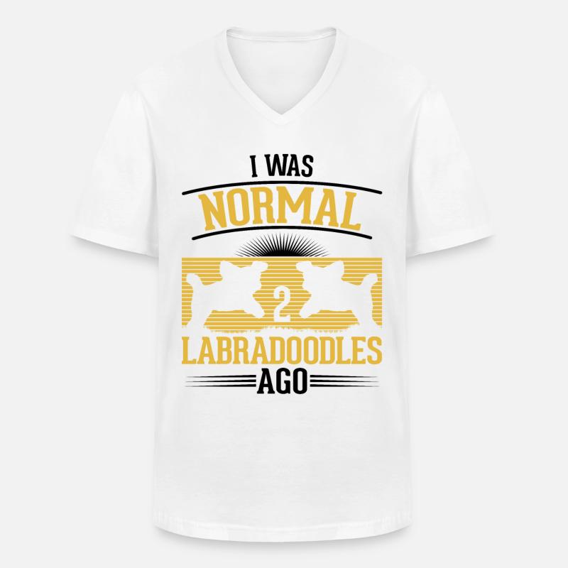 Labradoodle Hundebesitzer Geschenk - Männer-T-Shirt mit V-Ausschnitt - Weiß