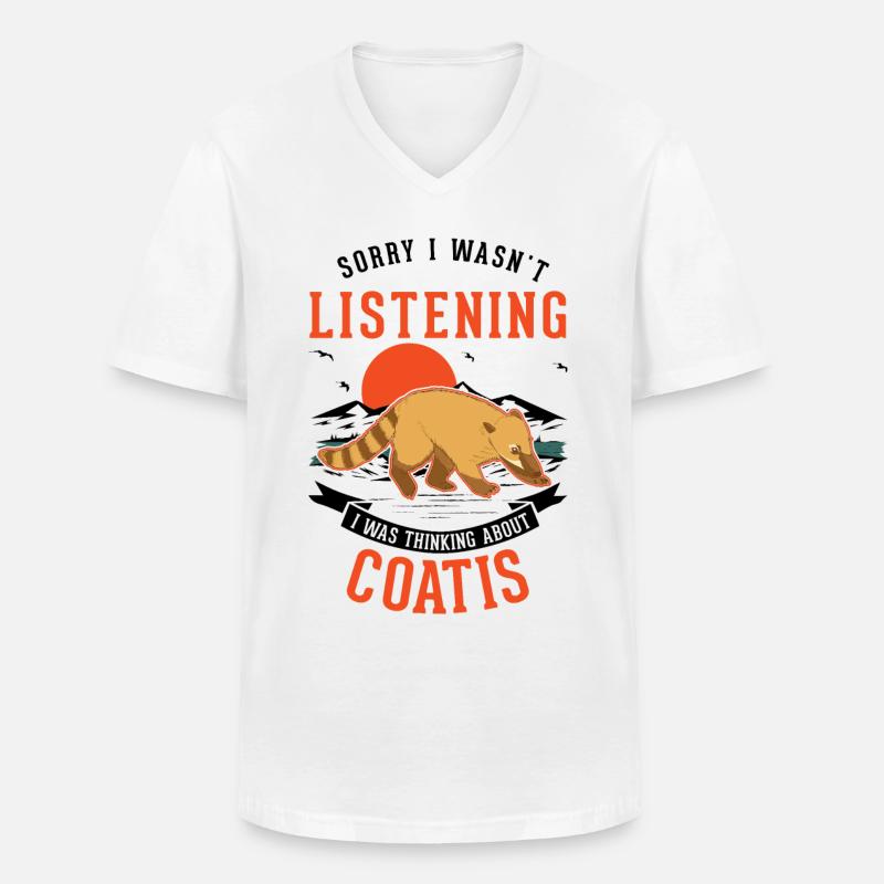 Coati Gift Proboscis Bear Coati - Men's V-Neck T-Shirt - white