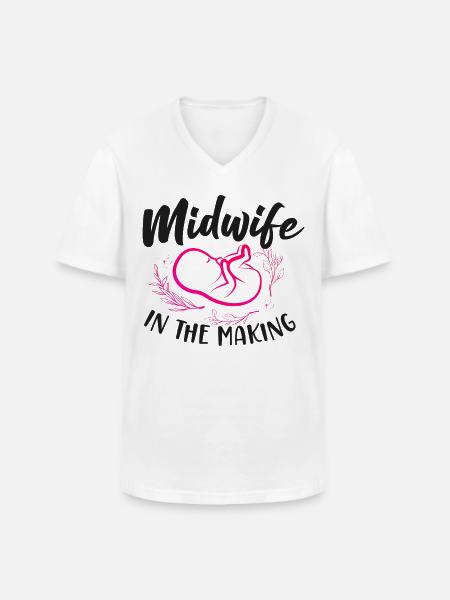 Nurse Midwife Birth Worker Student - Men's V-Neck T-Shirt - white