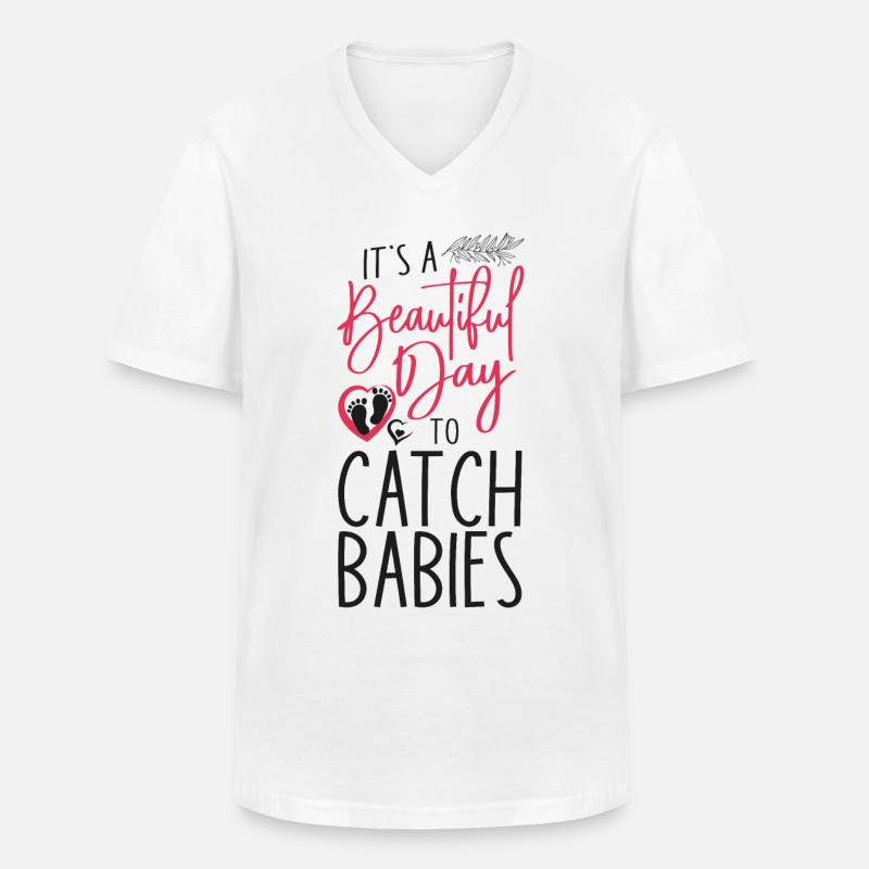 LD Labour And Delivery Nurse - Männer-T-Shirt mit V-Ausschnitt - Weiß