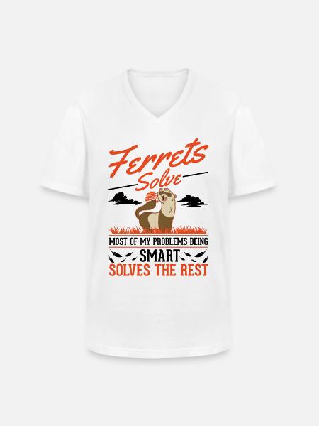 Ferret Lover Ferret Gift - Men's V-Neck T-Shirt - white