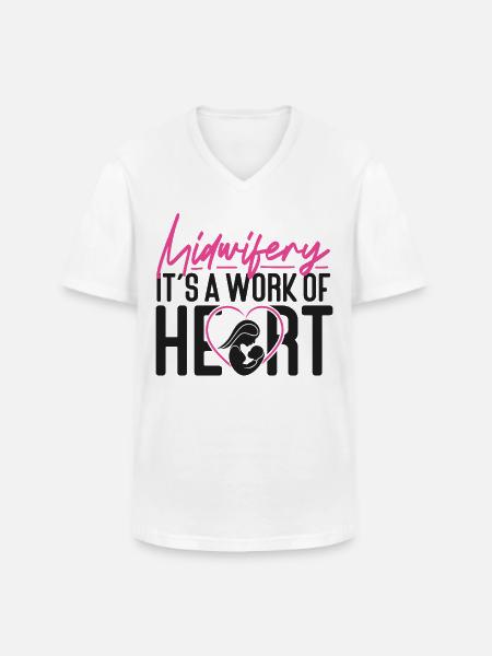 Nurse Midwife Birth Worker - Men's V-Neck T-Shirt - white