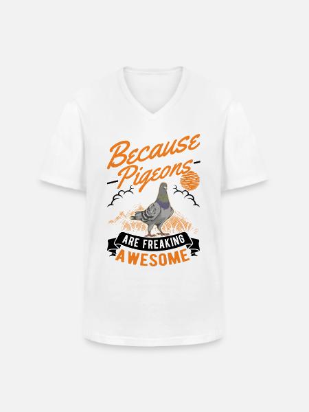 Tauben Taubenzucht Taubenzüchter - Männer-T-Shirt mit V-Ausschnitt - Weiß