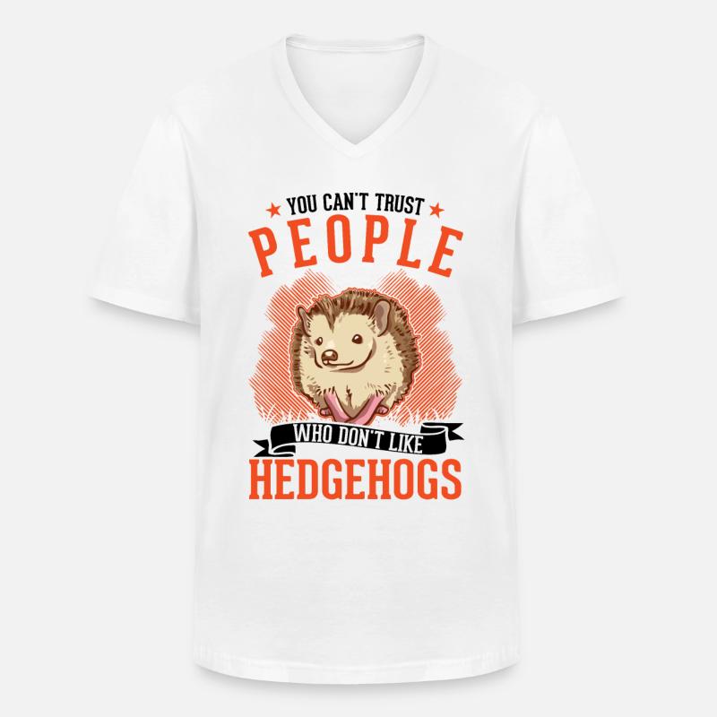 Igel Geschenk Stacheligel - Männer-T-Shirt mit V-Ausschnitt - Weiß