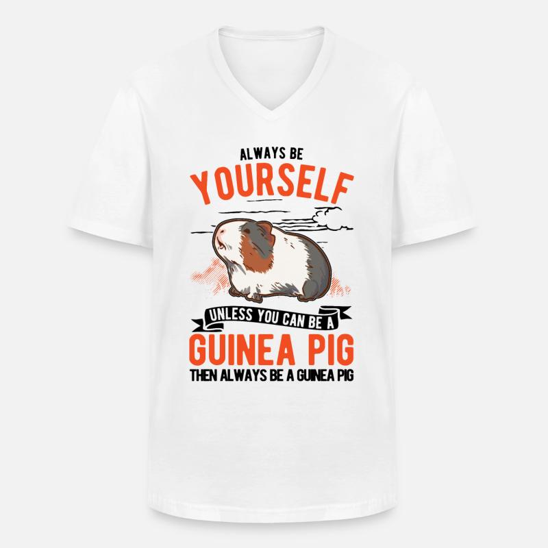 Cochon d’Inde cadeau cochon d’Inde - T-shirt col V Homme - blanc