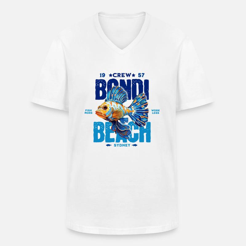 Bondi Strand 1 - Männer-T-Shirt mit V-Ausschnitt - Weiß