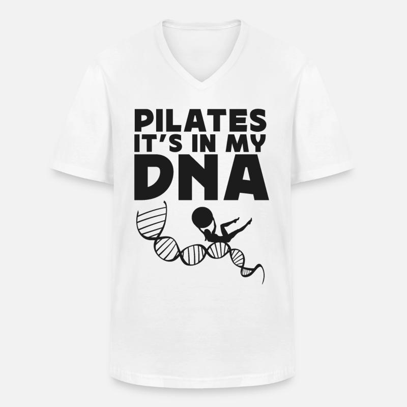 Pilates Instructor Teacher Pilates - Männer-T-Shirt mit V-Ausschnitt - Weiß