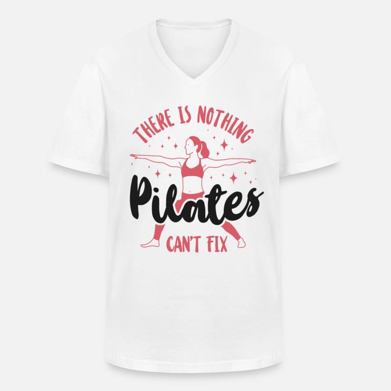 Pilates Instructor Teacher There - Männer-T-Shirt mit V-Ausschnitt - Weiß