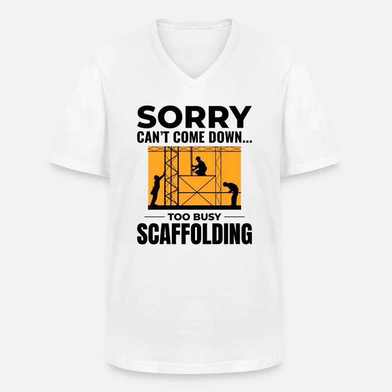 Gerüstbauer Gerüstbauer Gerüstbaubühne - Männer-T-Shirt mit V-Ausschnitt - Weiß
