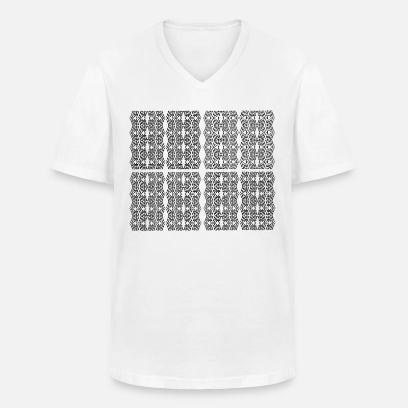 Neuer einzigartiger Stil - Männer-T-Shirt mit V-Ausschnitt - Weiß