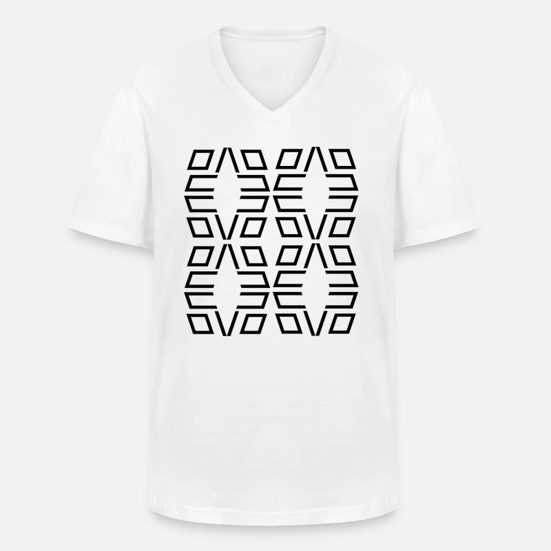 Einzigartige Form - Männer-T-Shirt mit V-Ausschnitt - Weiß