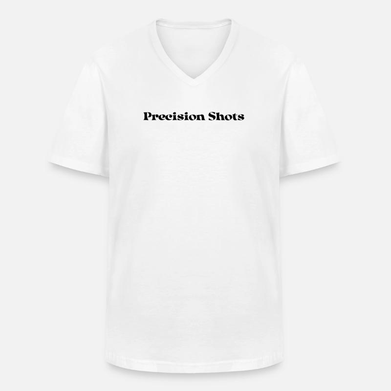 Billiards - Precision Shots - Men's V-Neck T-Shirt - white