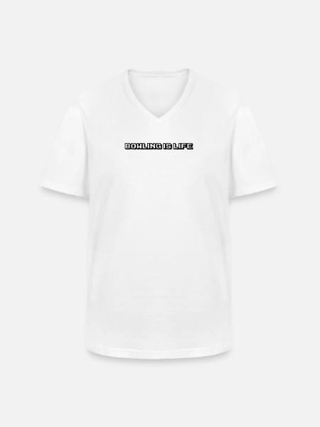 Bowling - Bowling is life - Men's V-Neck T-Shirt - white