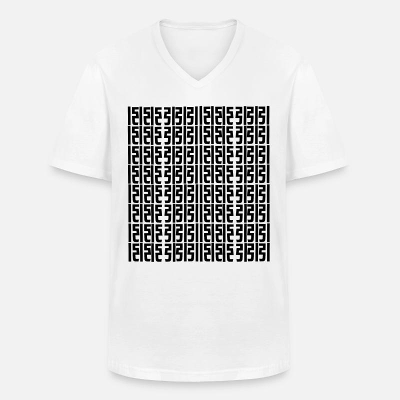Einzigartiges Logo - Männer-T-Shirt mit V-Ausschnitt - Weiß