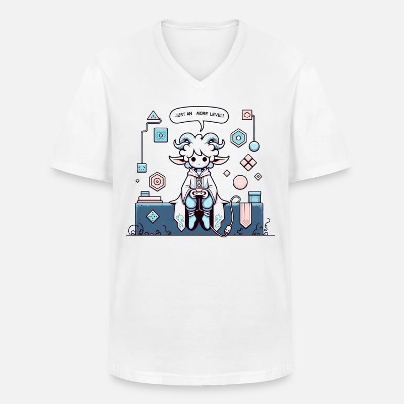 Just One More Level! - Männer-T-Shirt mit V-Ausschnitt - Weiß