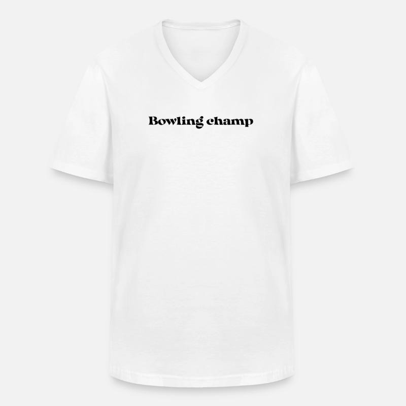 Bowling - Bowling champ - Männer-T-Shirt mit V-Ausschnitt - Weiß