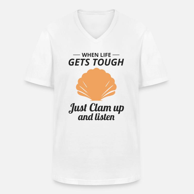 Muschelschalen Sammler Beachcomber Beach - Männer-T-Shirt mit V-Ausschnitt - Weiß